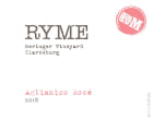 Ryme Aglianico Rose 2018  Front Label