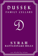 Woodhouse Family Cellars Dussek Syrah 2007 Front Label