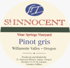 St. Innocent Vitae Springs Vineyard Pinot Gris 2008  Front Label