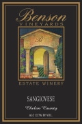 Benson Vineyards Estate Winery Sangiovese 2006  Front Label