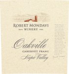 Robert Mondavi Oakville Cabernet Franc 2015  Front Label