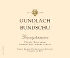 Gundlach Bundschu Estate Vineyard Gewurztraminer 2015 Front Label