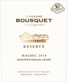 Domaine Bousquet Reserve Organic Malbec 2018 Front Label