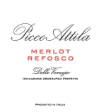 Picco Attila  Refosco Merlot 2015  Front Label