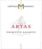 Castello Monaci Artas Primitivo 2019  Front Label