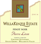 WillaKenzie Estate Pierre Leon Pinot Noir 2014  Front Label