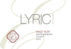 Lyric Pinot Noir 2016  Front Label