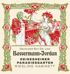Bassermann-Jordan Deidesheimer Paradiesgarten Riesling Kabinett 2017  Front Label