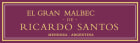 Ricardo Santos El Gran Malbec 2015  Front Label