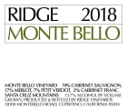 Ridge Monte Bello (375ML half-bottle) 2018  Front Label