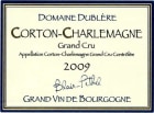 Domaine Dublere Corton-Charlemagne Grand Cru 2009  Front Label