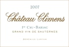Chateau Climens (375ML half-bottle) 2007  Front Label