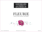 Duboeuf Fleurie 2022  Front Label