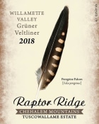 Raptor Ridge Estate Gruner Veltliner 2018 Front Label