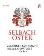 Selbach Oster Zeltinger Sonnenuhr Riesling Spatlese Trocken 2015  Front Label