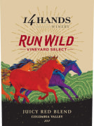 14 Hands Run Wild Juicy Red Blend 2017  Front Label