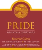 Pride Mountain Vineyards Reserve Claret 2015  Front Label