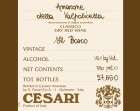 Cesari Il Bosco Amarone della Valpolicella Classico 2012  Front Label
