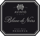 Avinyo Blanc de Noirs Reserva Brut Nature Cava 2017  Front Label