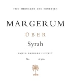 Margerum Uber Syrah 2016 Front Label