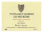 Henri Jayer Nuits-Saint-Georges Les Meurgers 1986  Front Label