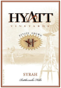 Hyatt Syrah 2013  Front Label