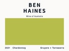 Ben Haines Chardonnay 2021  Front Label