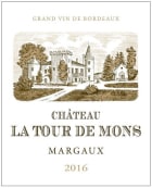 Chateau La Tour De Mons (1.5 Liter Magnum) 2016  Front Label