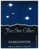 Five Star Cellars Sangiovese 2006 Front Label
