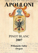 Apolloni Vineyards Pinot Blanc 2007  Front Label