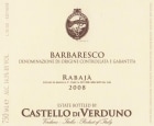 Castello di Verduno Barbaresco Rabaja (3 Liter) 2008  Front Label