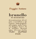 Poggio Antico Brunello di Montalcino 2001  Front Label