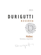Durigutti Malbec Reserva 2013  Front Label