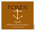 Foxen Williamson-Dore Vineyard Syrah 2016  Front Label
