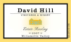 David Hill Winery Estate Riesling 2007  Front Label