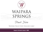 Waipara Springs Pinot Noir 2017  Front Label