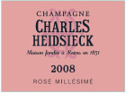 Charles Heidsieck Vintage Rose 2008  Front Label