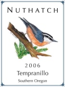 Nuthatch Cellars Tempranillo 2006  Front Label