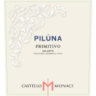 Castello Monaci Piluna Primitivo 2018  Front Label