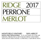 Ridge Perrone Merlot (bin soiled label) 2017  Front Label