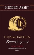 Lucas & Lewellen Hidden Asset Estate Red 2016 Front Label