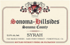 Pax Sonoma Hillsides Syrah 2018  Front Label