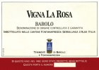 Fontanafredda Barolo Vigna La Rosa 1990  Front Label