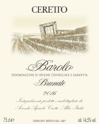 Ceretto Barolo Brunate 2016  Front Label