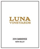 Luna Vineyards Winemaker’s Reserve Sangiovese 2016 Front Label