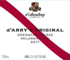 d'Arenberg d'Arry's Original Shiraz/Grenache 2017  Front Label
