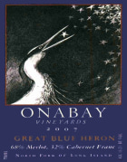 Onabay Vineyards Great Blue Heron 2007  Front Label