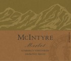 McIntyre Kimberly Vineyards Merlot 2017  Front Label