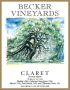 Becker Vineyards Claret 2017  Front Label