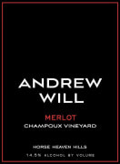 Andrew Will Winery Champoux Vineyard Horse Heaven Hills Merlot 2018  Front Label